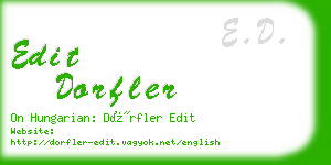 edit dorfler business card